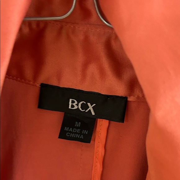 BCX Women's Vibrant Coral Trench Coat - Picture 3 of 5
